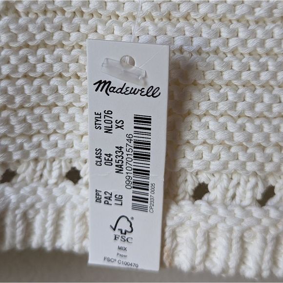 Madewell NWT‎ Crochet Sweater Bralette Size XS in Lighthouse NL076 - Picture 13 of 13